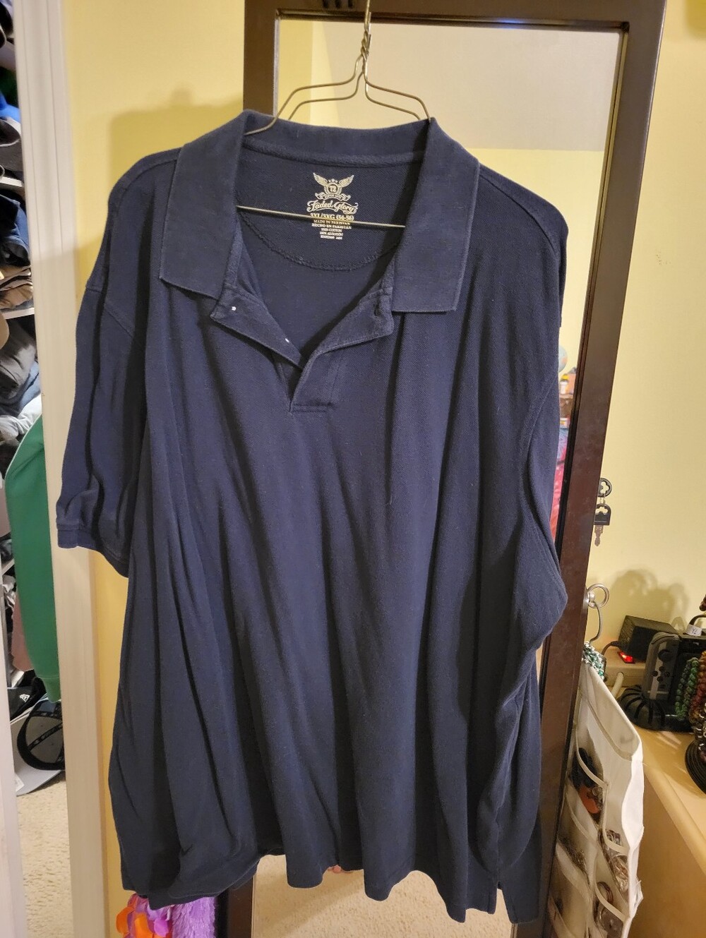 Men's Navy Short-Sleeve Polo Shirt 3xl